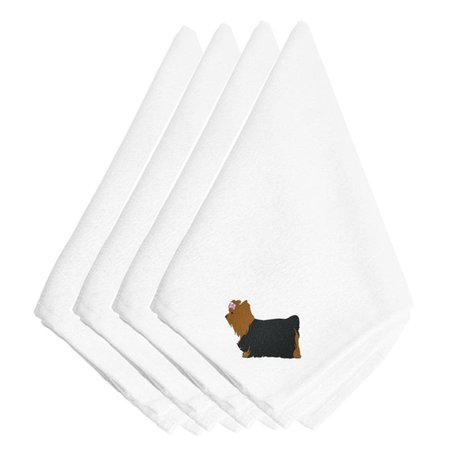 CAROLINES TREASURES Yorkshire Terrier Yorkie Embroidered Napkins, Set of 4 BB3434NPKE